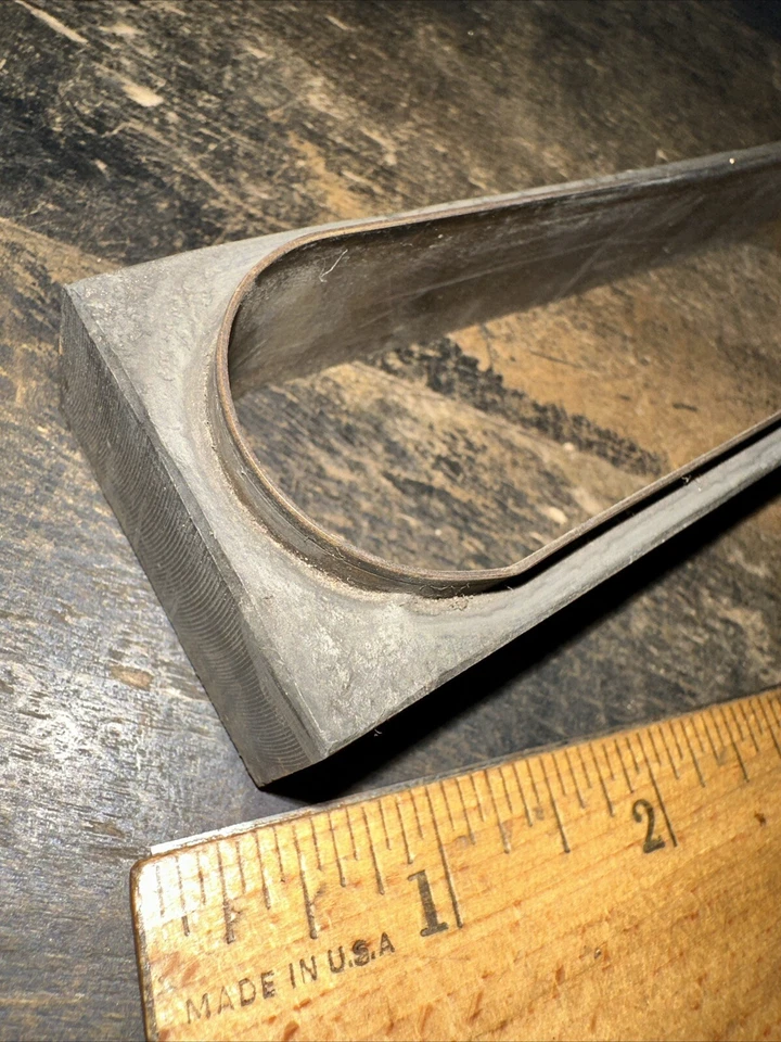 Printing Block (Brass Border Rectangle) Brass & Lead #4 Room For Type - Image 2 of 4