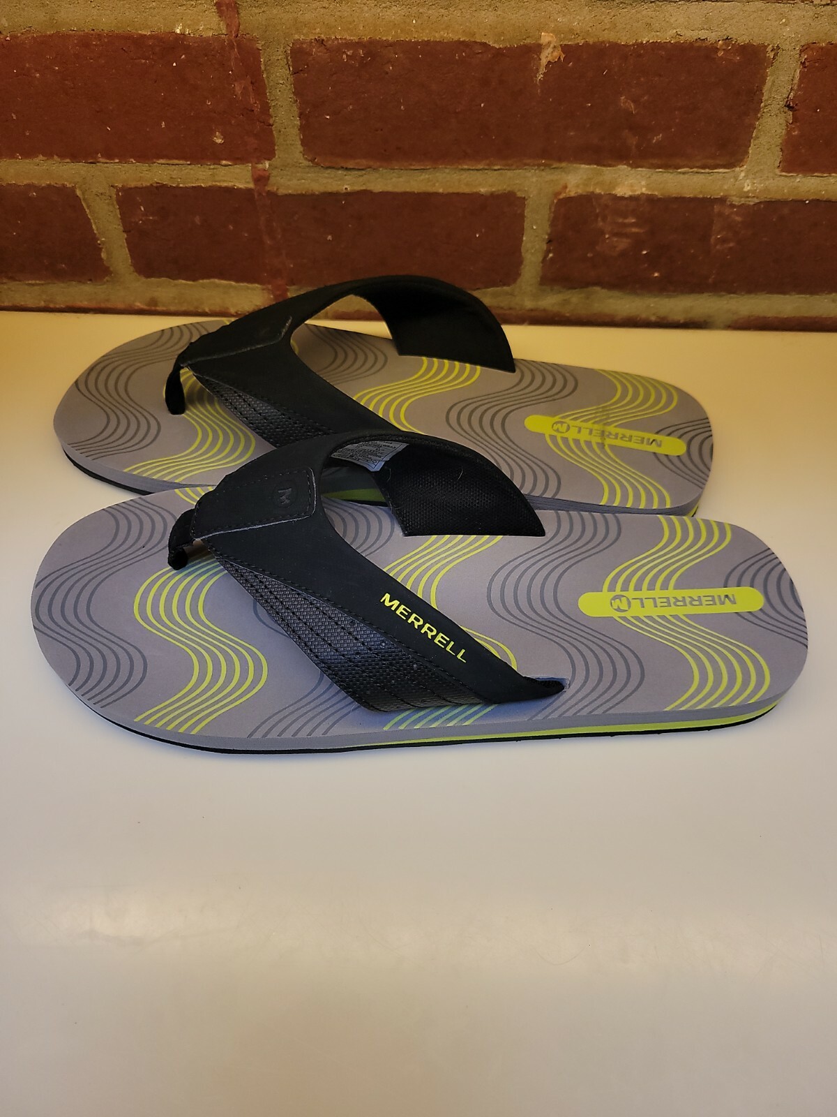 Merrell Infradito Uomo Cedrus Nero Verde Oasis Taglia 11