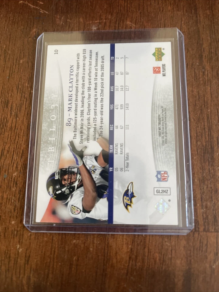 2007 Upper Deck Trilogy - Gold #10 Mark Clayton /99 - Image 2 of 2