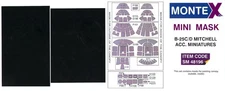 Montex 1/48 NORTH AMERICAN B-25C/D MITCHELL CANOPY PAINT MASK Accurate Miniature