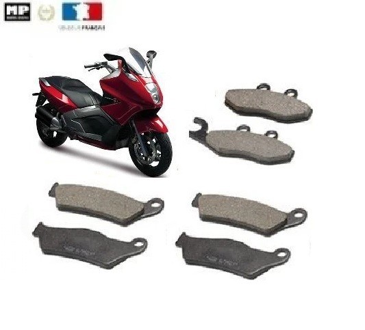 Jeu de 6 plaquettes de frein avant et arrière pour Gilera GP 800