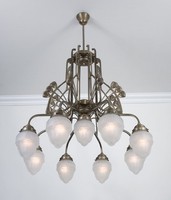 Kronleuchter Premium Messing Glas Weiß Matt Blendarm E27 80 Cm HäNgelampe KüChe
