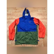 Marmot Kids Colorblock Hooded Raincoat - Blue/Red/Green