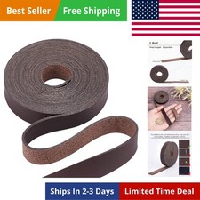 Dark Brown Genuine Leather Strap 1/2 Inch Wide 79 Inch Long 1.3Mm Thick for Craf