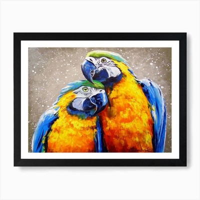 parrot love Art Print Framed Wall Art Poster Canvas Print Picture