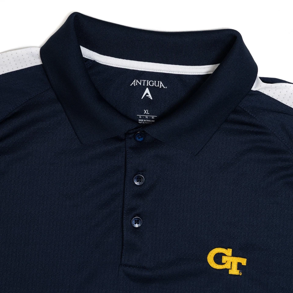 Antigua GEORGIA TECH Yellow Jackets Coaches Golf Polo Shirt Mens Size XL Blue - Image 2 of 4