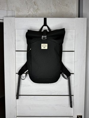 Osprey Arcane Roll Top Backpack - Black - Laptop Sleeve Urban Daypack Travel