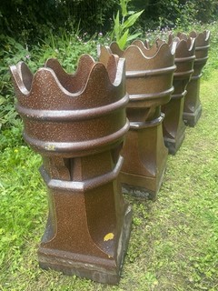 Reclaimed Victorian Bishop Chimney pots x4