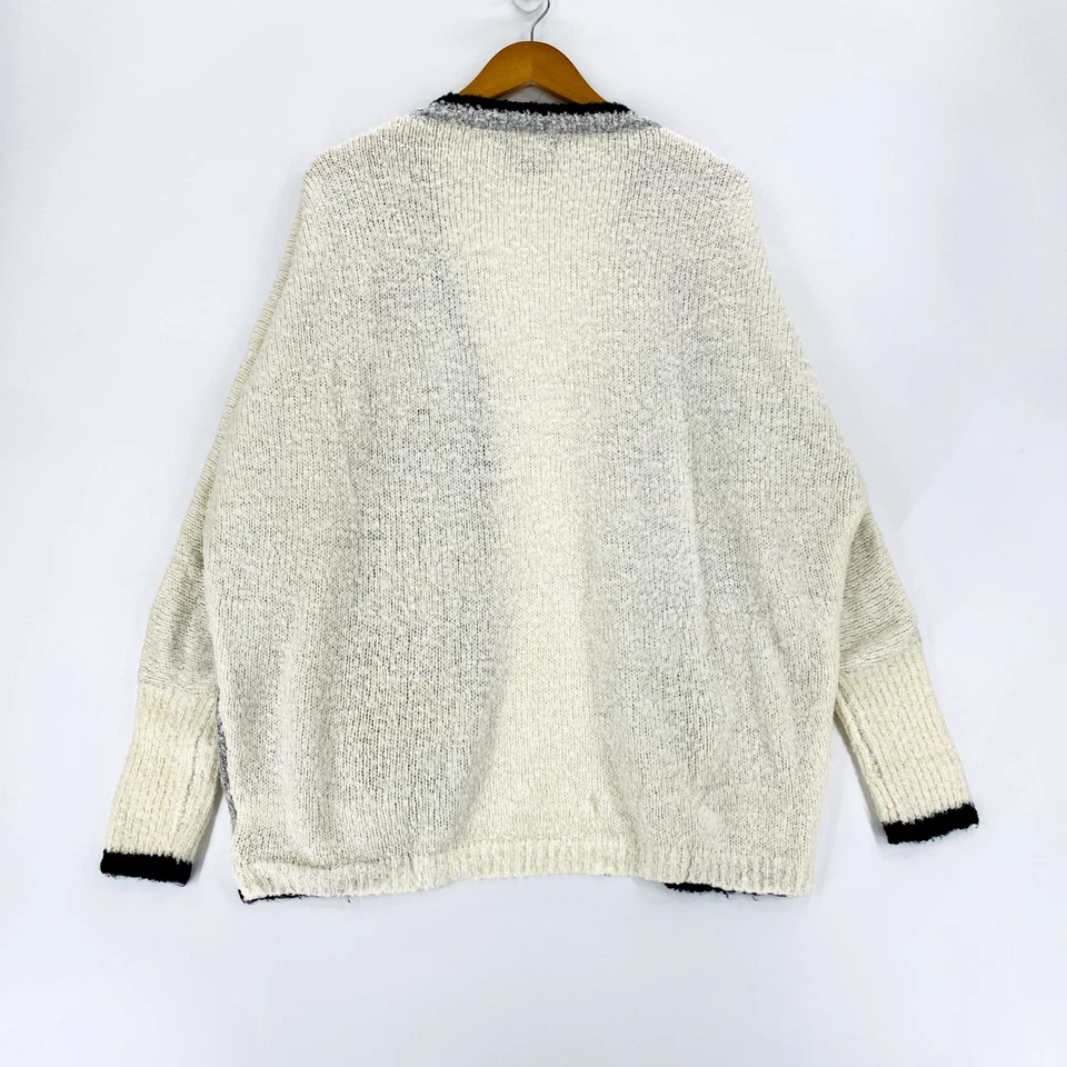 Cárdigan para mujer LUMIERE talla mediana gris frente abierto Foto 3 de 4