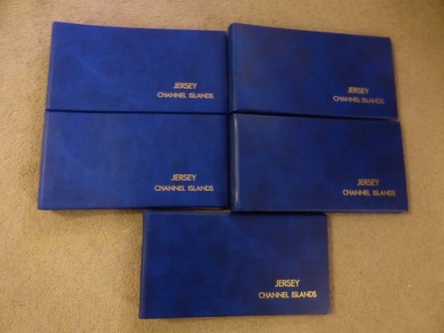5 x Jersey Presentation Pack/FDC albums  - good condition
