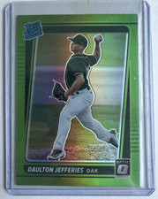 2021 Donruss Optic Lime Green Daulton Jefferies #69, Oakland Athletics