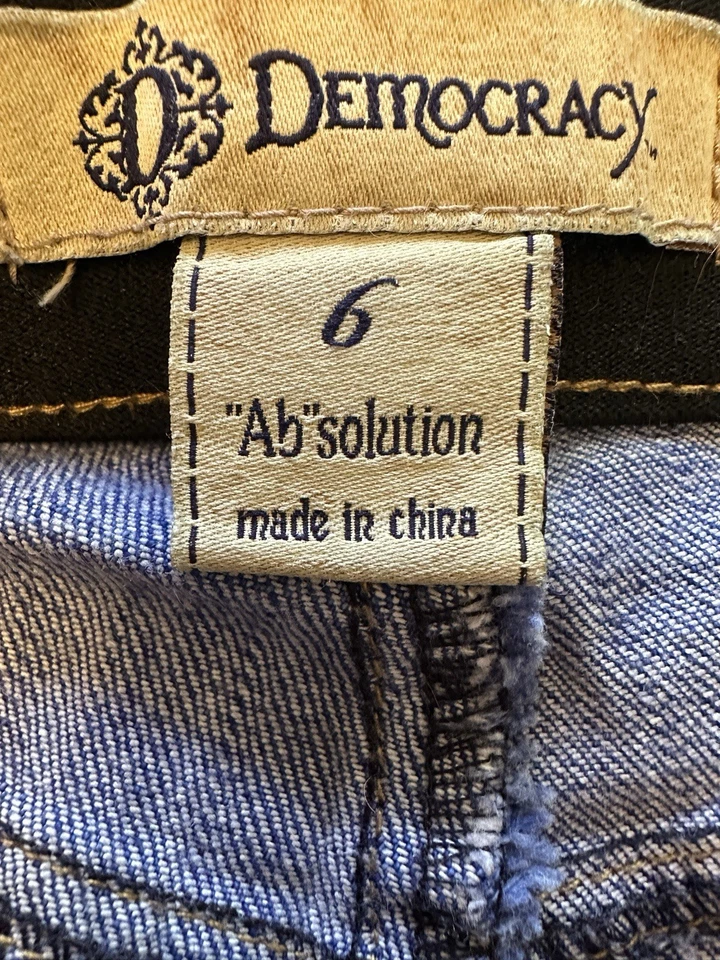 Женские джинсы Democracy из синей джинсовой ткани Ab Solution эластичные узкие узкие до лодыжки размер 6 - Изображение 4 из 4