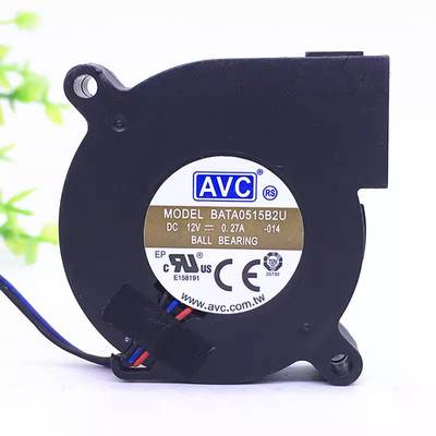 1PCS AVC BATA0515B2U DC12V 0.27A 3-wire cooling fan 5cm 5015