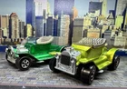 Hot Wheels Redline Pair Of 1968 Original 16 Hot Heaps In Green & Lime Yellow