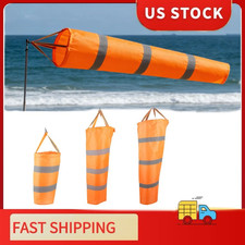 Airport Aviation Windsock Wind Sock Bag Festival Camping Flag Orange US Stock