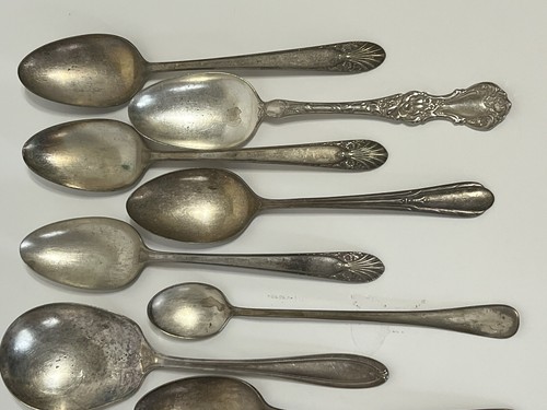 LOT OF 11 VINTAGE SILVERPLATE SPOONS ROGERS EMPIRE WOOD ROSE UNIVERSAL WALLACE - Picture 4 of 23