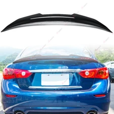 Duckbill Trunk Spoiler PSM Style For Infiniti Q50 2014-2024 Carbon Fiber Painted