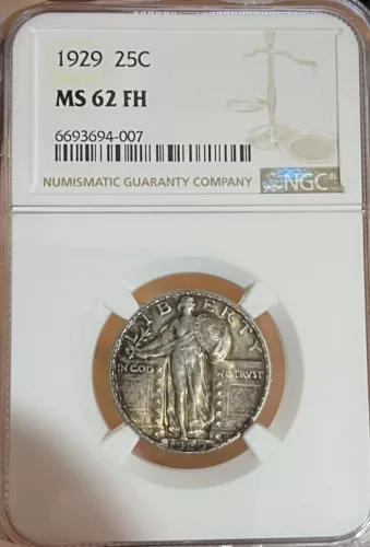 1929 NGC MS62 FH! Standing Liberty Silver Quarter