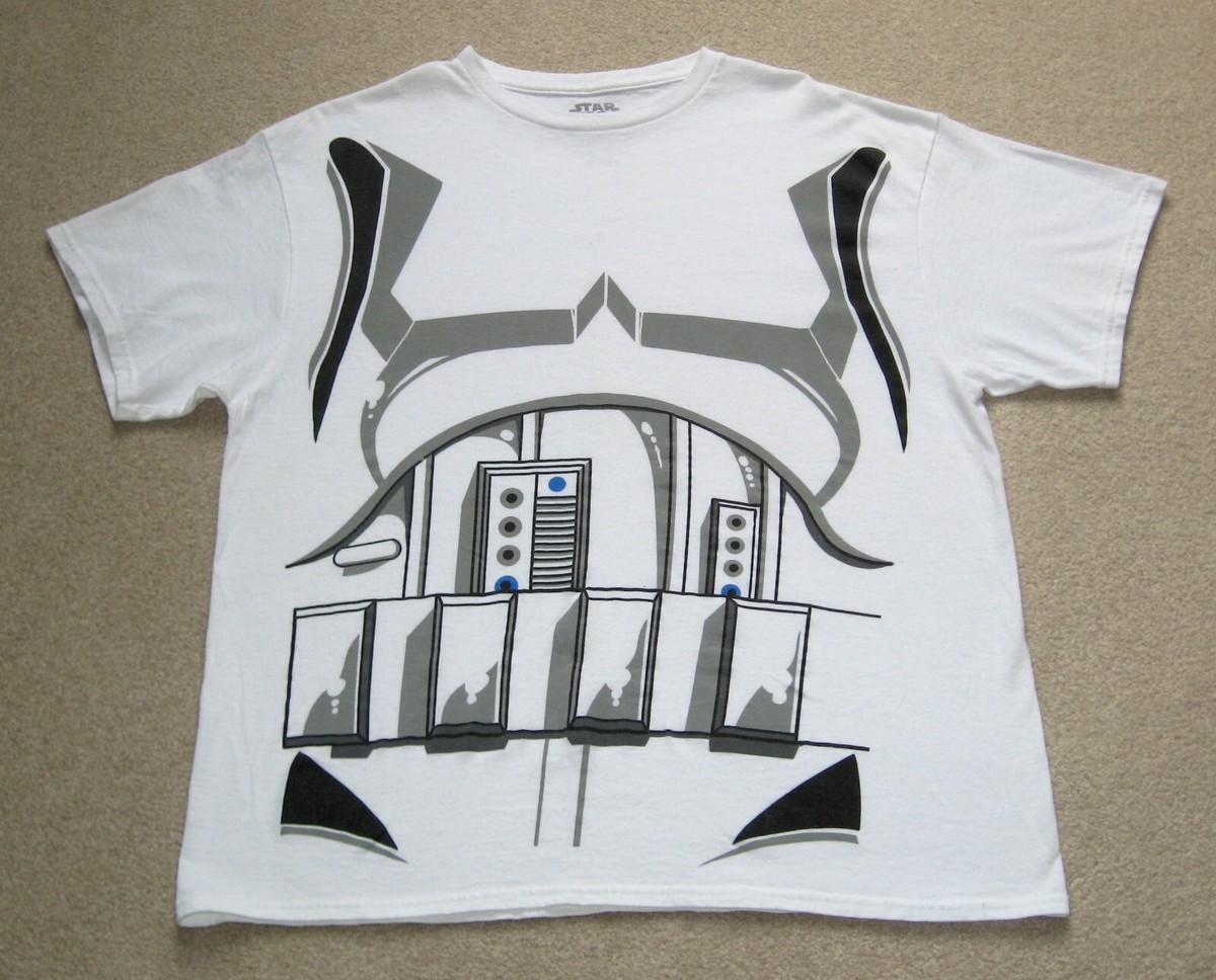 Men's XL Official Star Wars Stormtrooper Armor Graphic Tee Shirt
