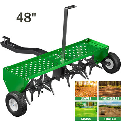 48'' Lawn Aerator Tow Behind for Plug Aerating W/Universal Hitch for Lawn &Garden