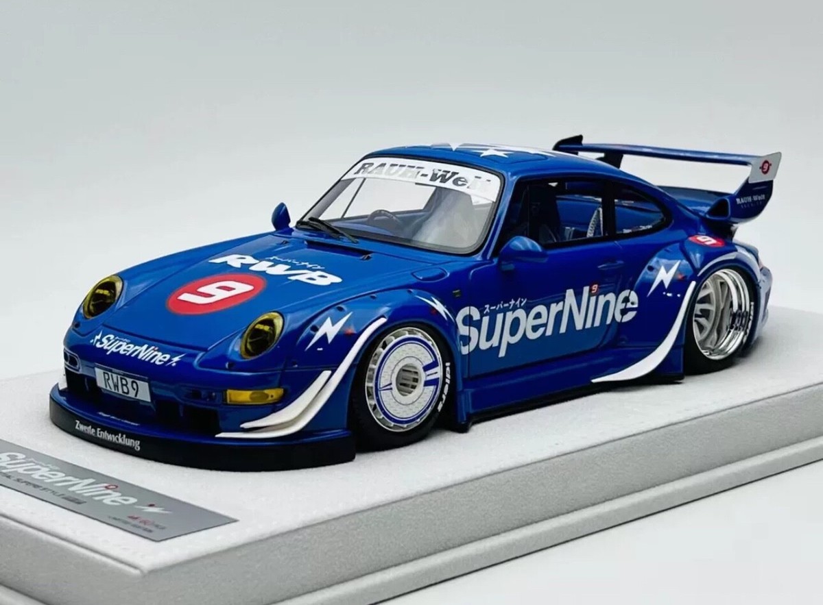 Porsche 911 993 RWB (SuperNine Blue) [FuelMe Model] 1/18