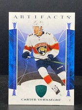 Carter Verhaeghe 2022-23 UD Artifacts Turquoise Parallel #35 Panthers