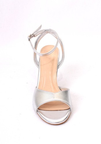 PHIL GATIÈR by REPO 45444a Siver Leather Heels Sandals 36 / US 6 - Picture 7 of 8