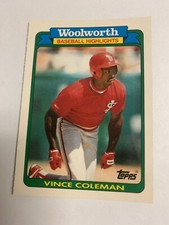 1990 Woolworth Baseball Highlights Vince Coleman St Louis Cardinals