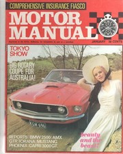 Motor Manual 1970 Jan Holden Torana GTR VW Combi Campmobile BMW 2500 Ford Mustan