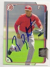 Rafael Bautista Washington Nationals 2015 Bowman Rookie Signed Card