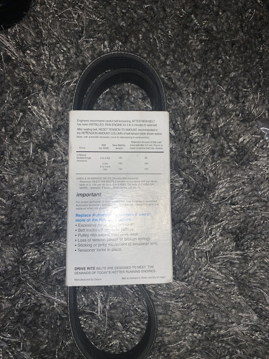 New Dayco Drive Rite V-ribbed Serpentine Belt 5060388DR For Honda 