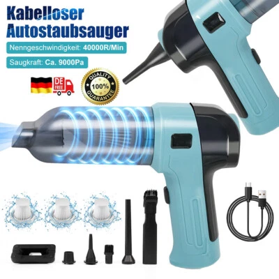 EUMATY AKKU Handstaubsauger Kabelloser mini Autostaubsauger Nass&Trocken für Auto Büro