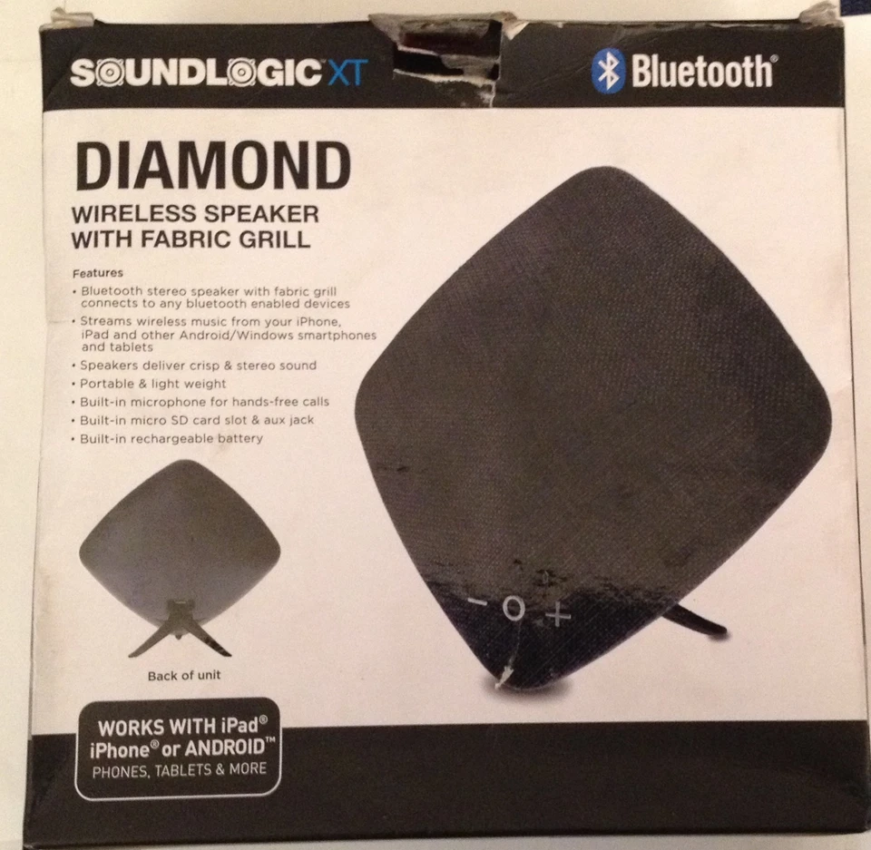 Soundlogic XT DIAMOND LAUTSPRECHER MIT STOFFGRILL - BLUETOOTH - OBOX - Bild 3 von 4