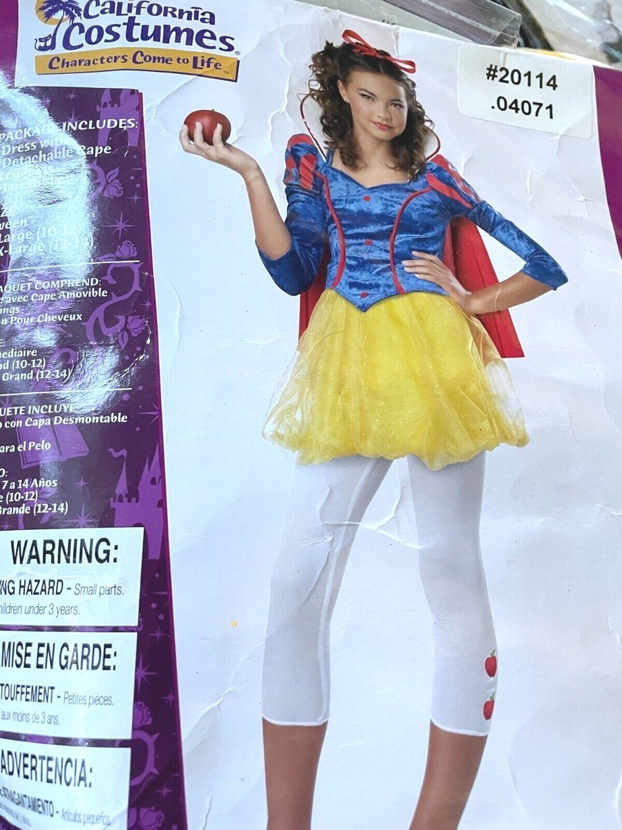 SASSY SNOW WHITE Womens Halloween Costume Cosplay Sz XL12-14 TWEEN