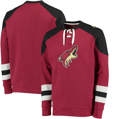 NHL Sweater Arizona Coyotes Pullover Crewneck Centre Lace-Up Sweatshirt