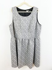 Halogen Sleeveless Dress Plus Size 22W Sleeveless Lined Geometric Fit Flare