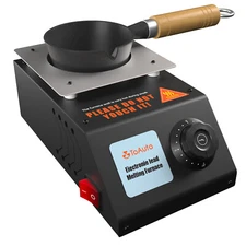 TOAUTO 700W Lead Melting Machine Cast Iron Pot for Fishing Weight Mold 0-500°C