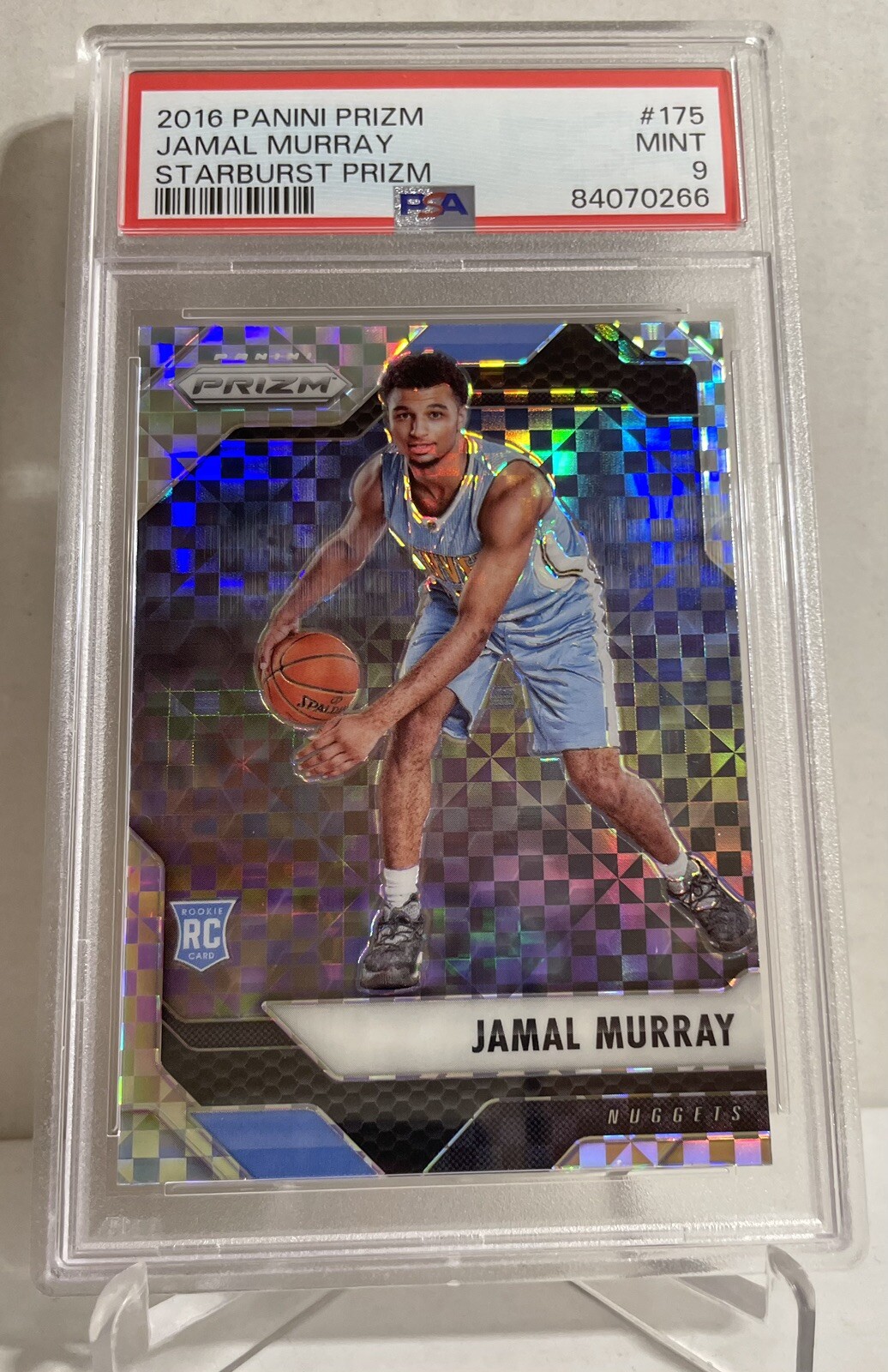 2016-17 Prizm Jamal Murray Starburst Prizm Rookie RC #175 PSA 9 Nuggets MVP