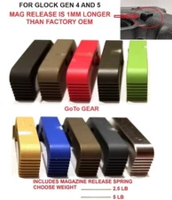 Polymer Extended Magazine Release For Glock Gen 4 and 5 With Mag Catch Spring