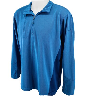 Storm Creek 1/4 Zip Jacket Mens Sz 2XL Blue Purple Long Sleeve Casual Fleece  U6