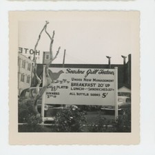 Vintage Photo Blue Waters Court Road Sign Seashore Park Carolina Beach NC 1950s