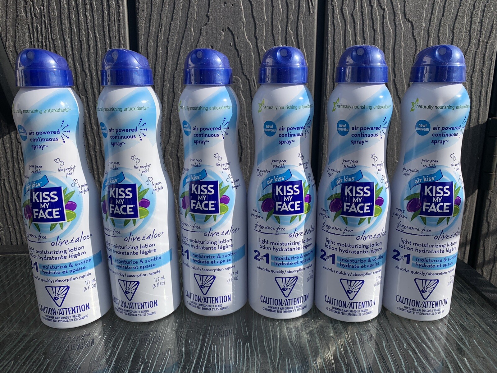 Kiss My Face Lotion 2 in 1 Continuous Spray Olive Oil Aloe 6 FL Oz for