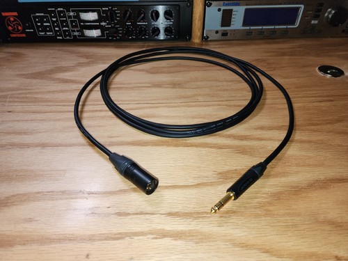 Mogami 2549 Cable | Neutrik Gold XLRM TRS 1/4"  | Black 12 Feet | 12 Ft. | 12'