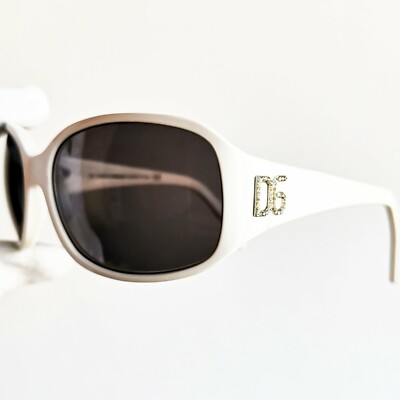 Sonnenbrille D&G DOLCE e GABBANA DG640S sunglasses white rhinestones vintage