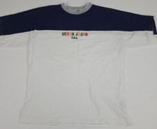 Vintage Guess Jeans USA Georges Marciano Multicolor Spellout Shirt Rare 90s OG