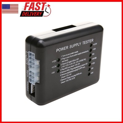 ATX Power Supply PSU Tester with 20/24 Pin SATA & Molex HDD Connector for PC