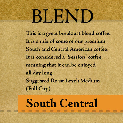 Green Coffee Beans - South-Central Breakfast Blend - Unroasted