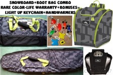 NEW HIGH SIERRA SNOWBOARD BAG  BOOT BAG COMBO-LIFE WAR -PADDING-PUNKY CAMO-DLX.