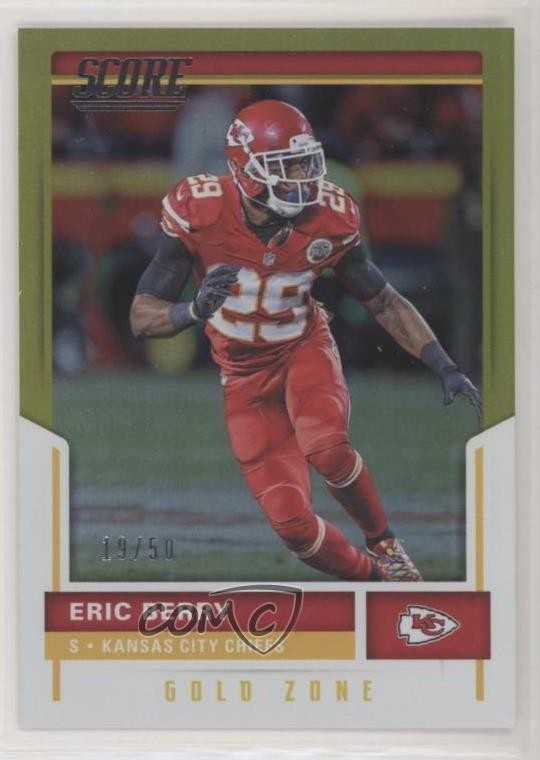 2017 Score Gold Zone 19/50 Eric Berry #256 0a2