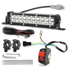 Dirt Bike Light Bar Motorcycle Headlight Kit with ON-Off Switch White